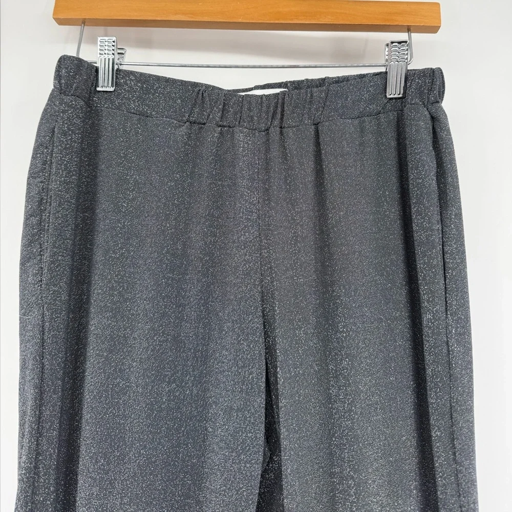 Lazoschmidl Glitter Lurex Metallic Silver Luke Lounge Pants Unisex Size $290 NEW